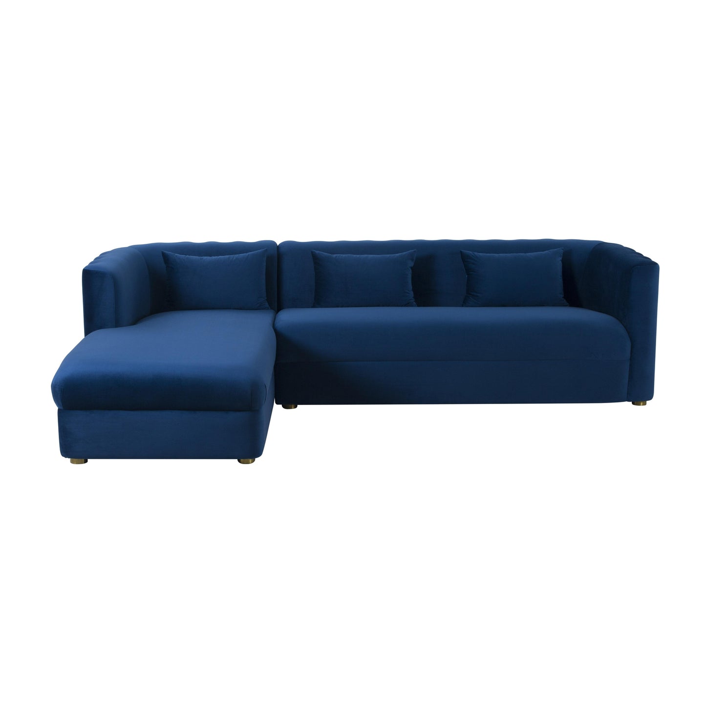 moonrise navy velvet sectional - laf