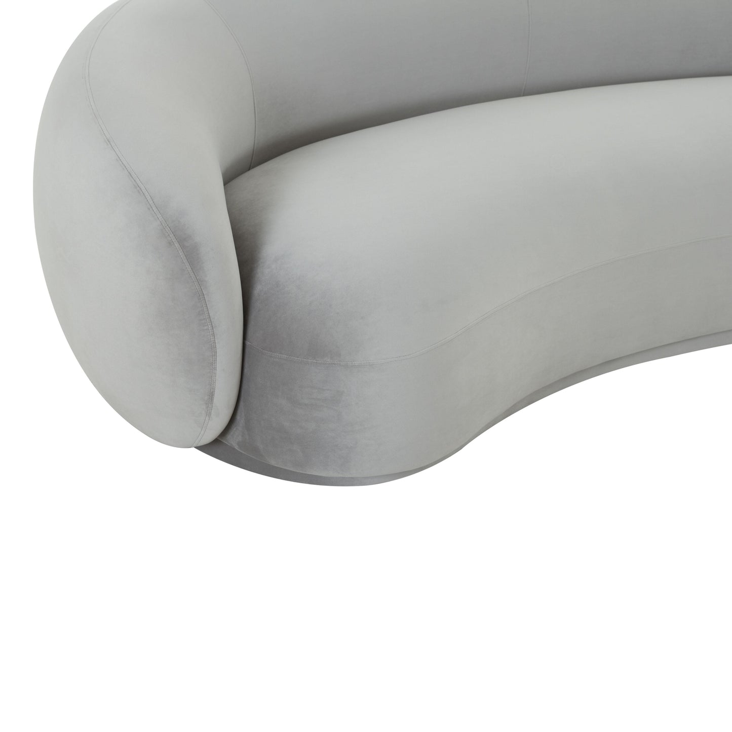 tischa light grey velvet sofa