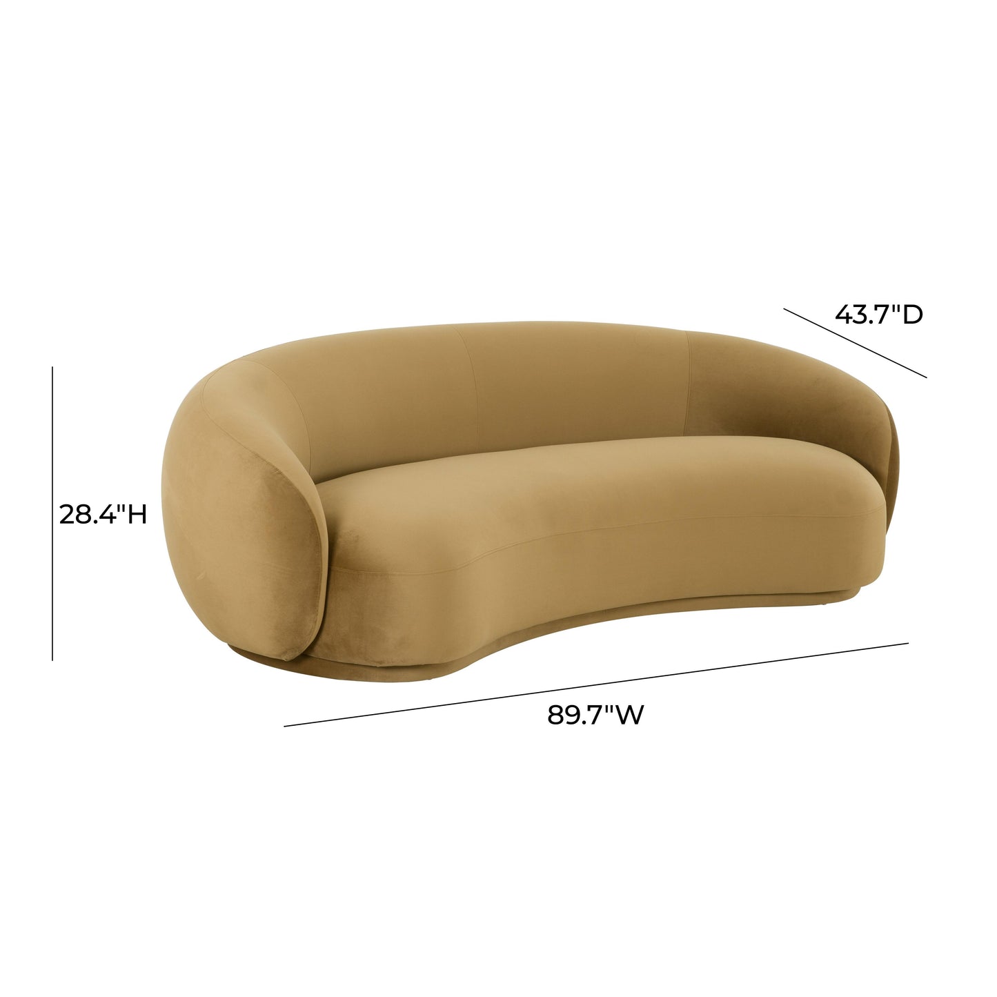 tischa cognac velvet sofa