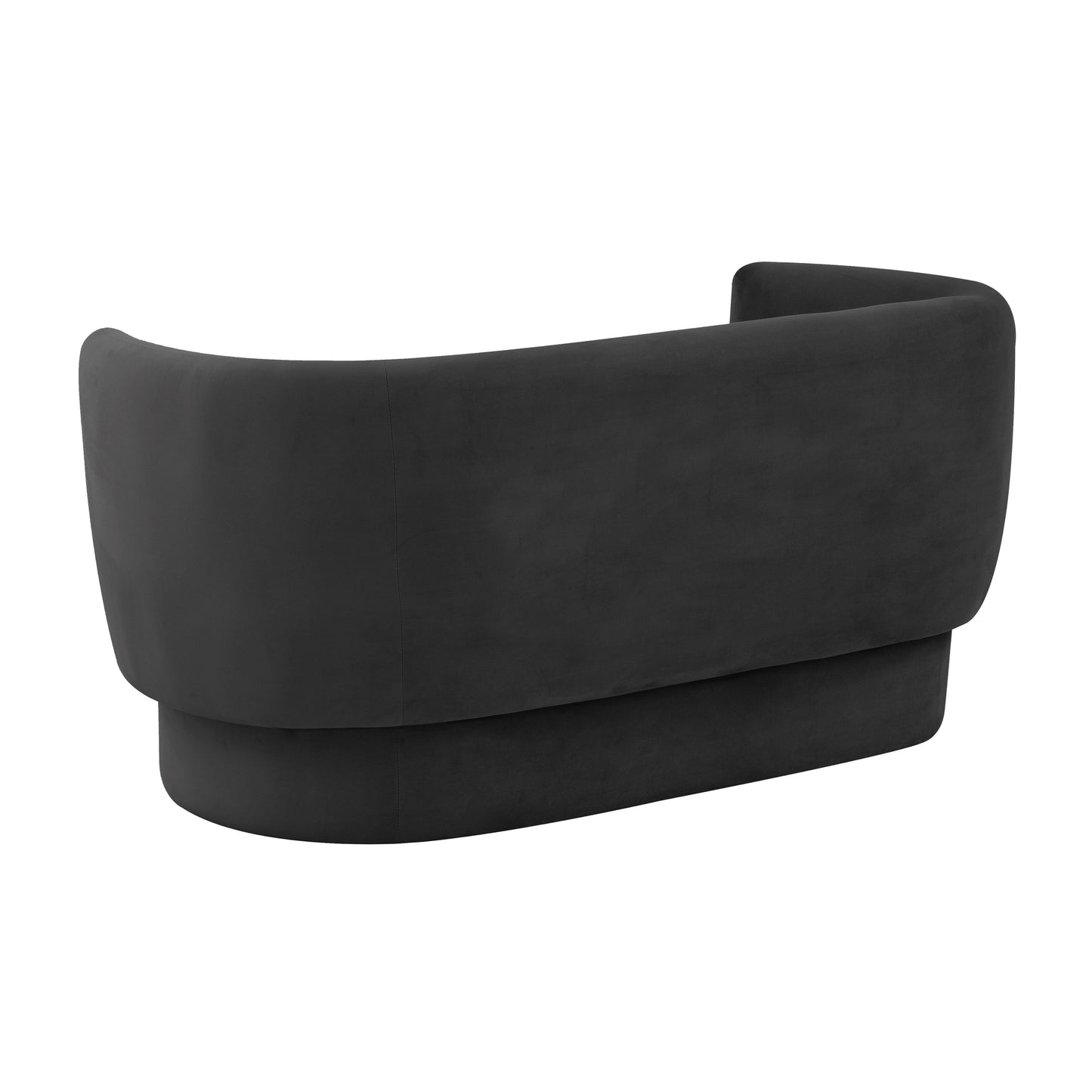 globe black velvet loveseat