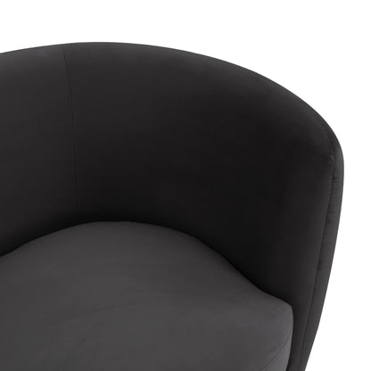 Globe Black Velvet Loveseat