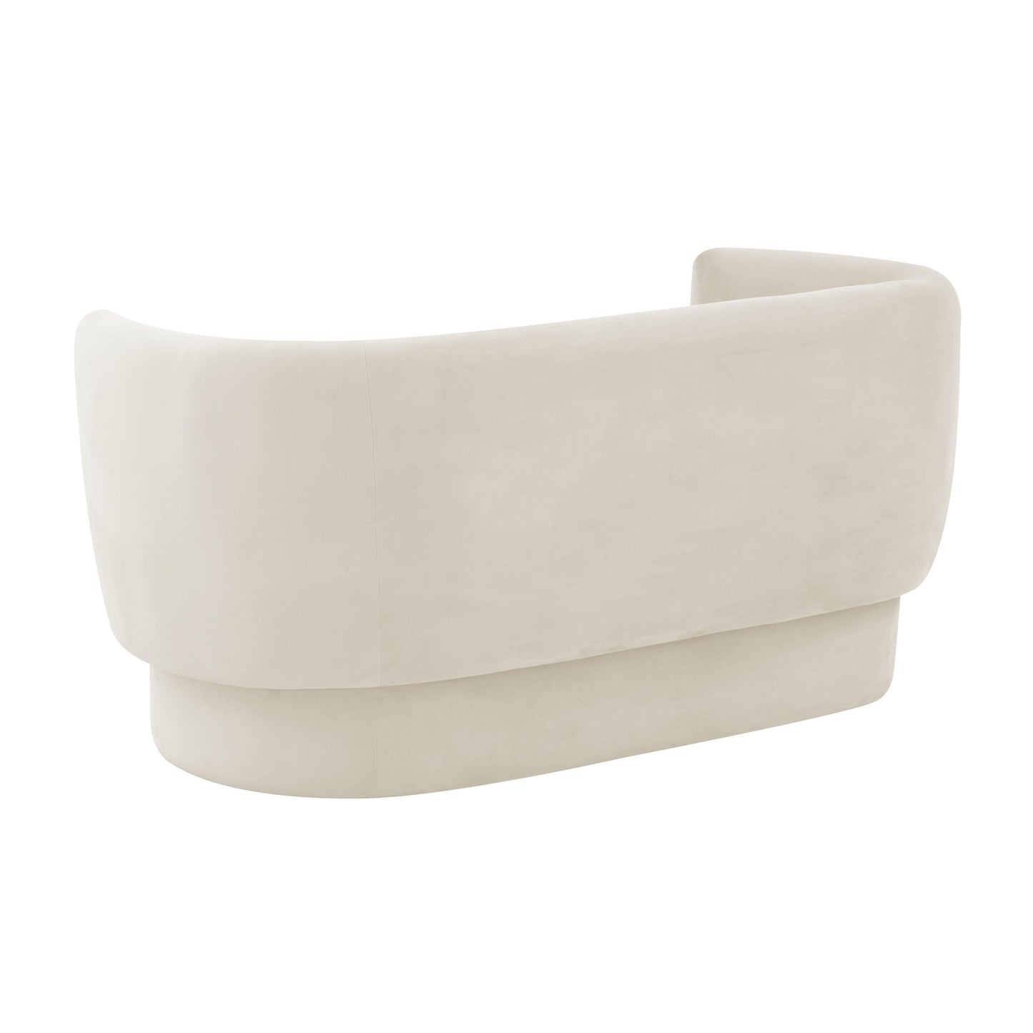 globe cream velvet loveseat