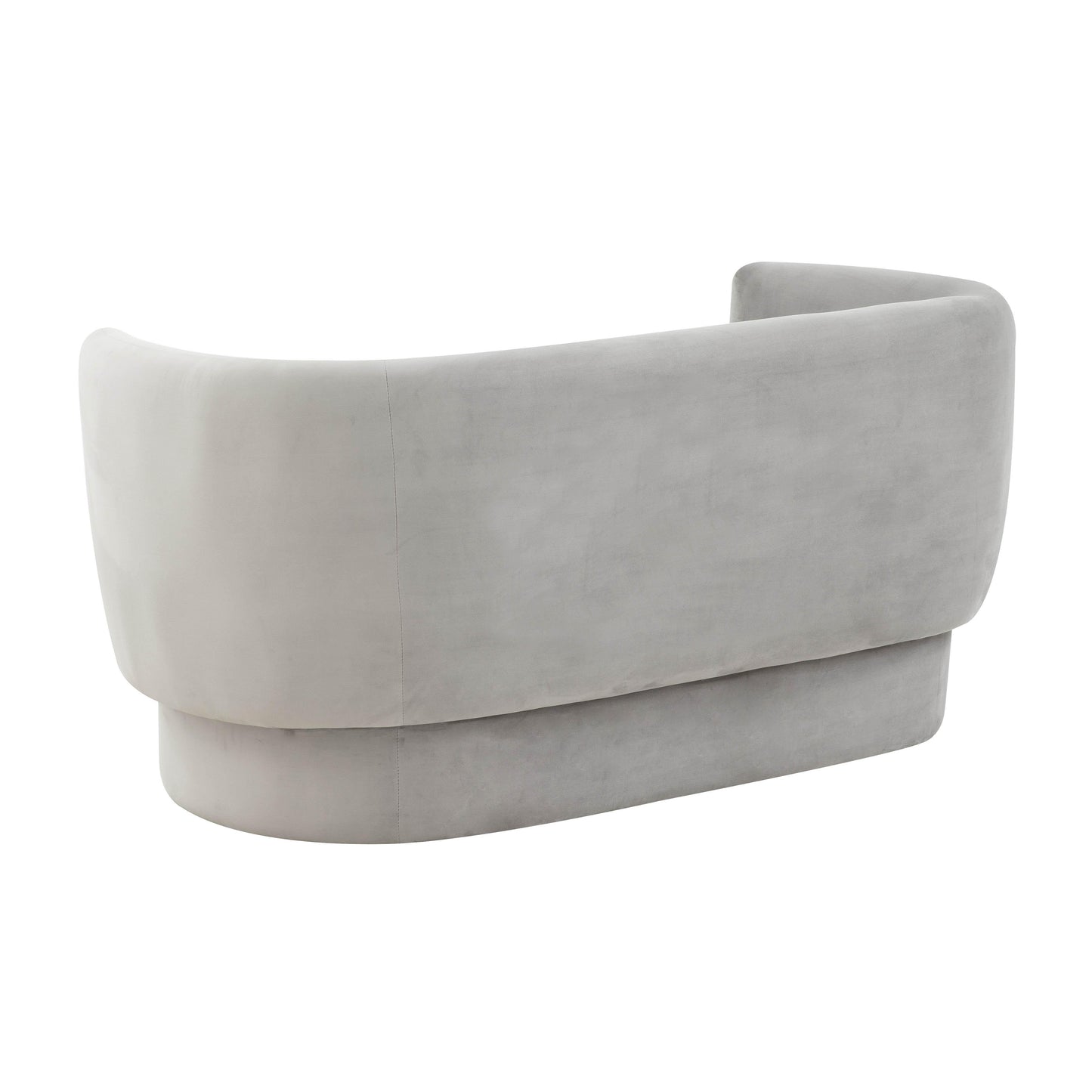 globe light grey velvet loveseat