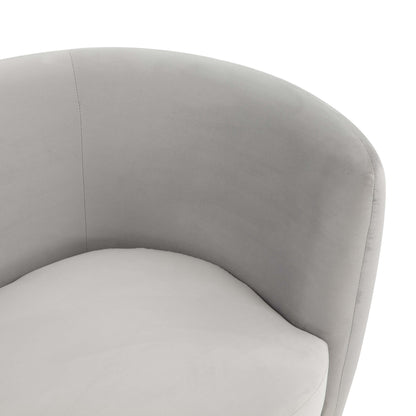 Globe Light Grey Velvet Loveseat