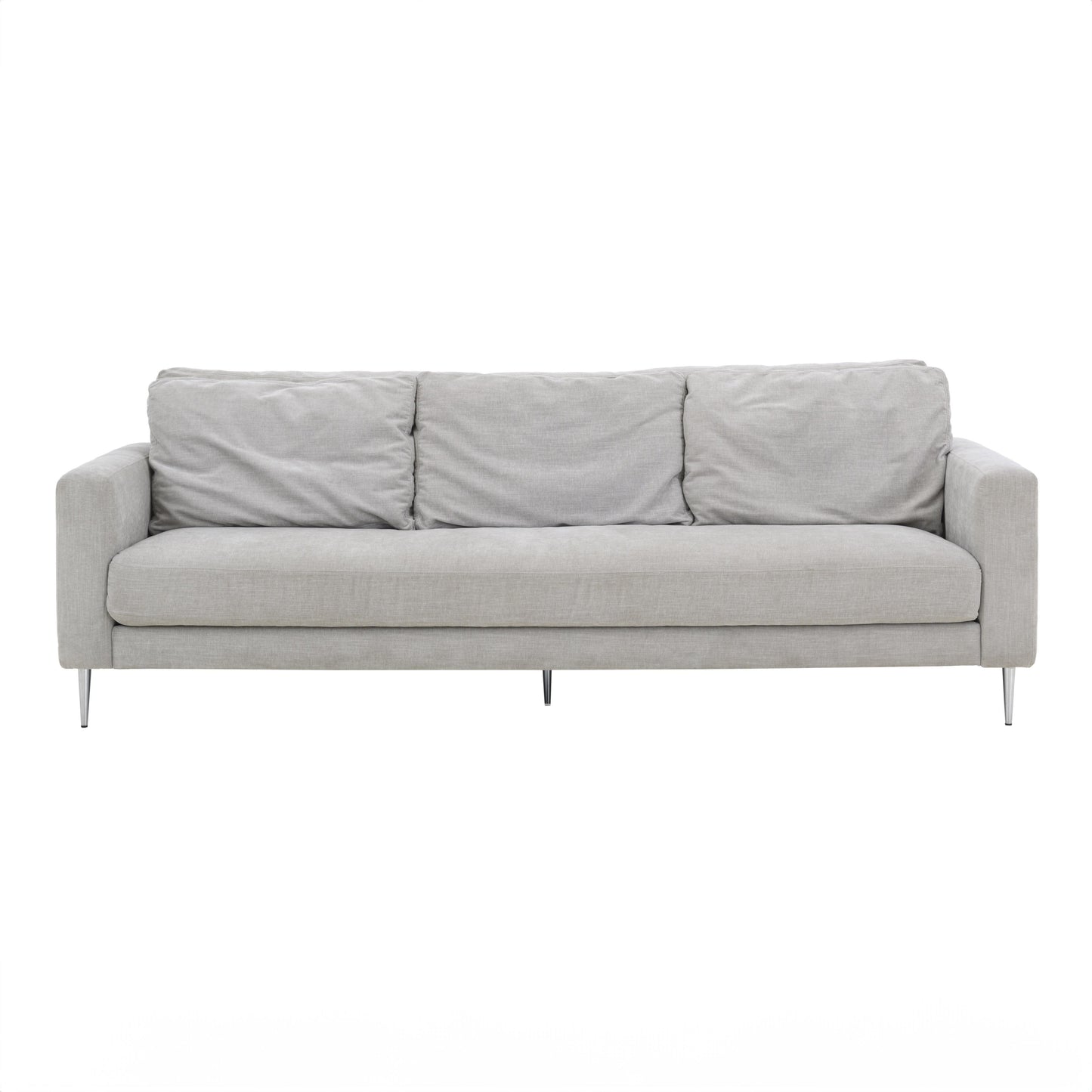 nolan light grey textured velvet lounge sofa