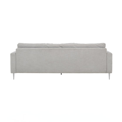 Nolan Light Grey Textured Velvet Lounge Sofa