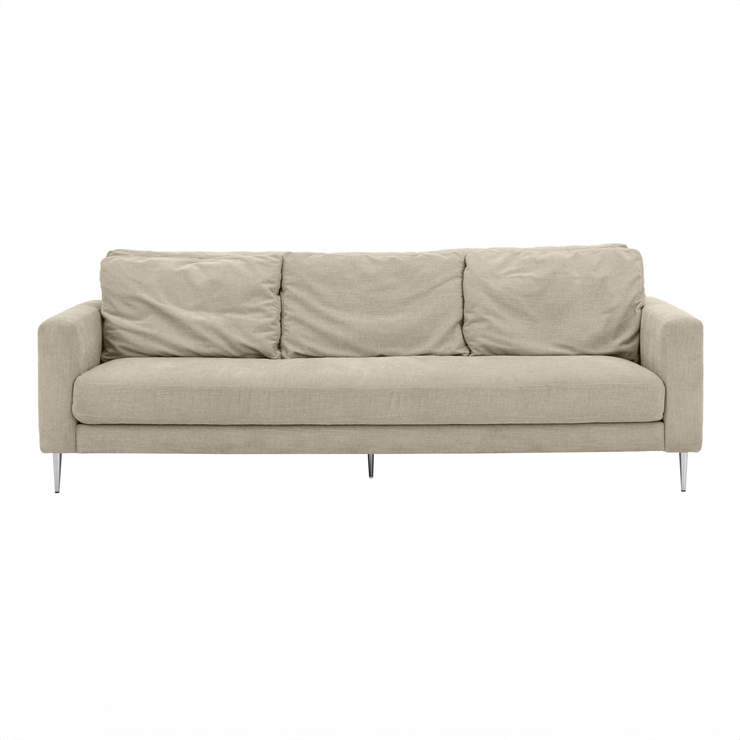 nolan beige textured velvet lounge sofa