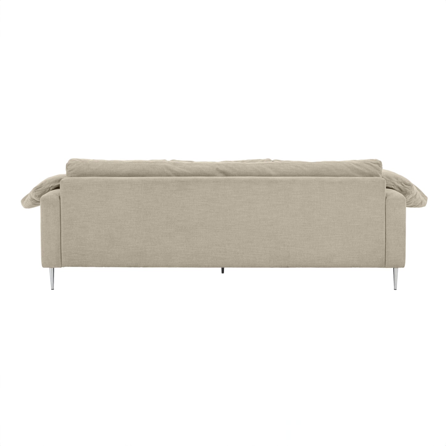 nolan beige textured velvet lounge sofa