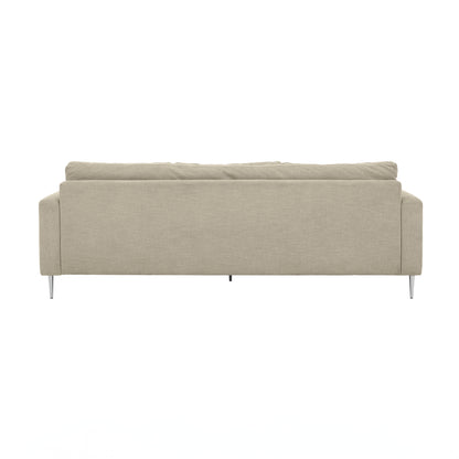 Nolan Beige Textured Velvet Lounge Sofa