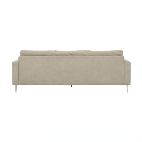 Nolan Beige Textured Velvet Lounge Sofa