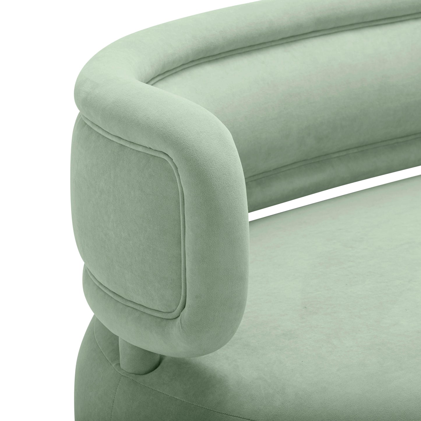 kendall mint green velvet sofa