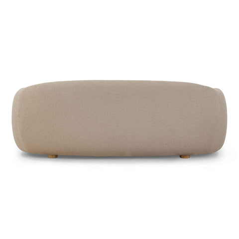 Channeled Light Brown Boucle Sofa