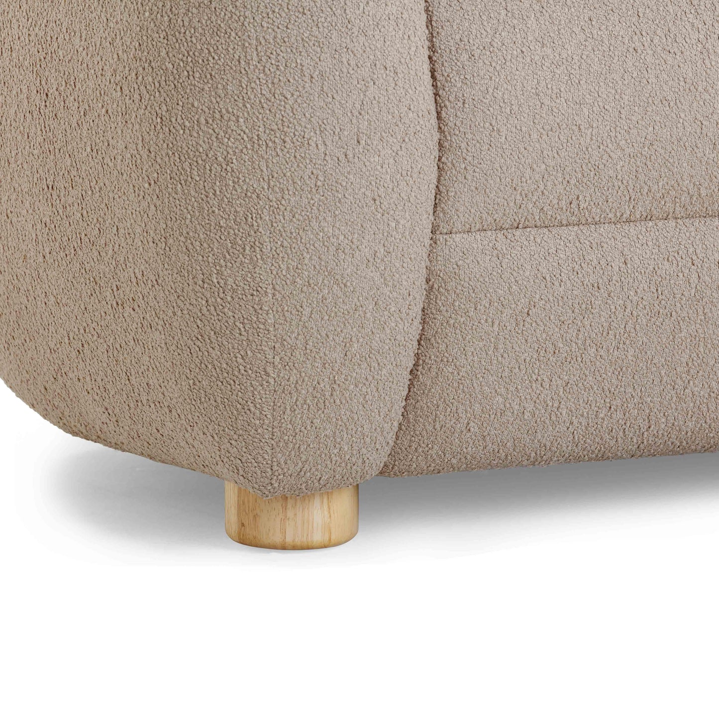 channeled light brown boucle sofa