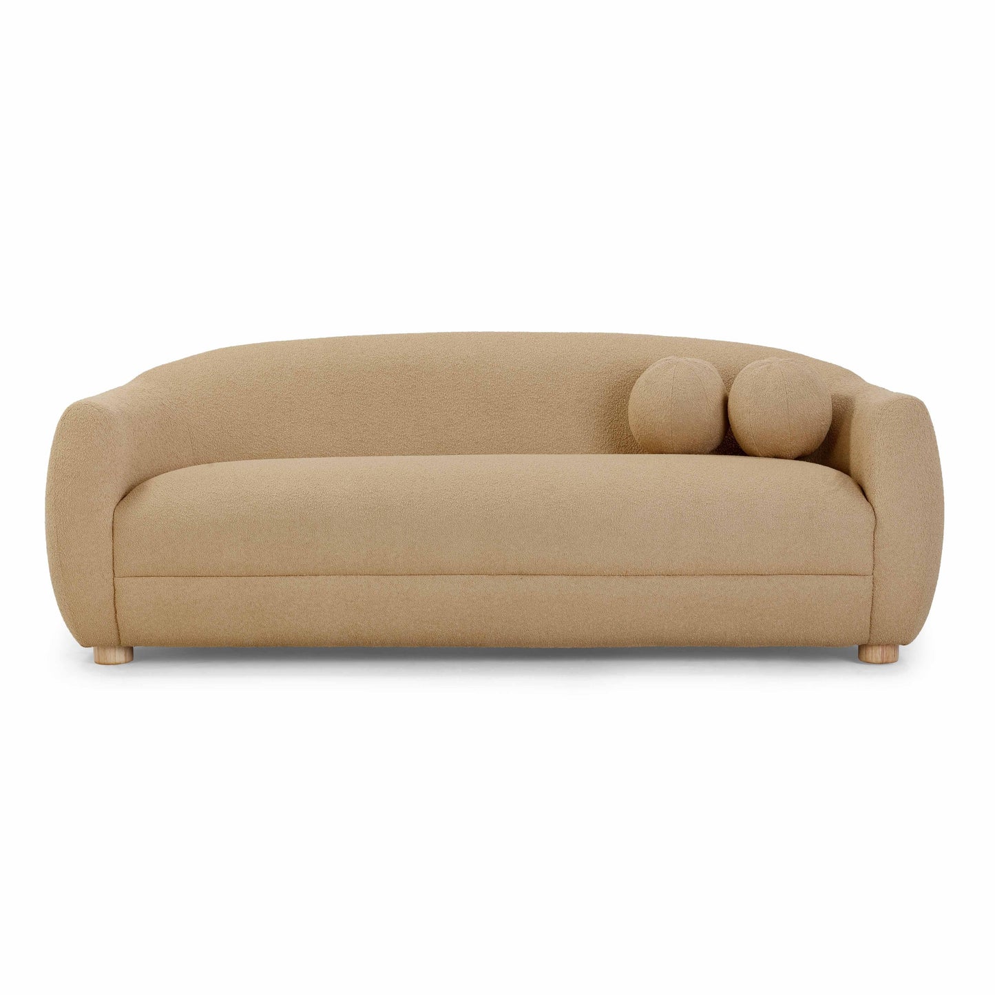 channeled honey boucle sofa