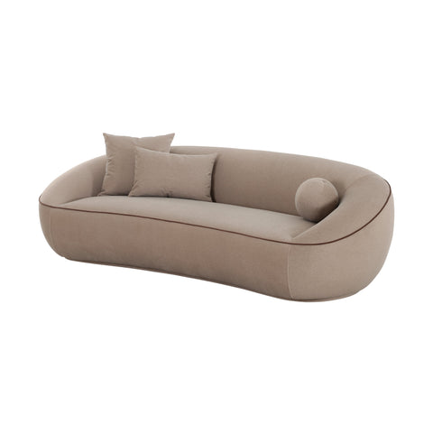 Amelie Marais 98.5" Taupe Performance Faux Mohair Sofa - image 3