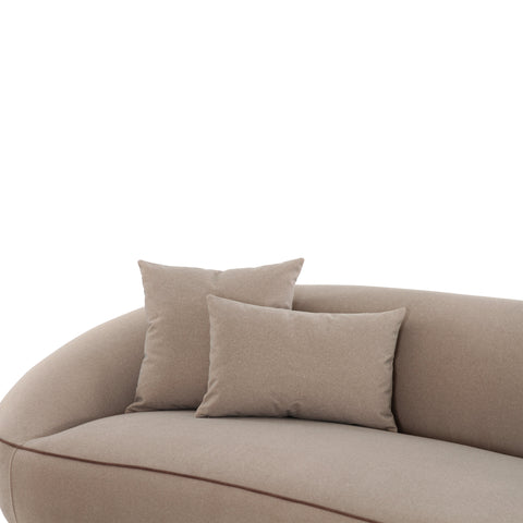 Amelie Marais 98.5" Taupe Performance Faux Mohair Sofa - image 5