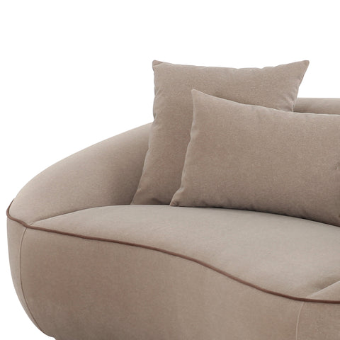 Amelie Marais 78" Taupe Performance Faux Mohair Loveseat - image 5