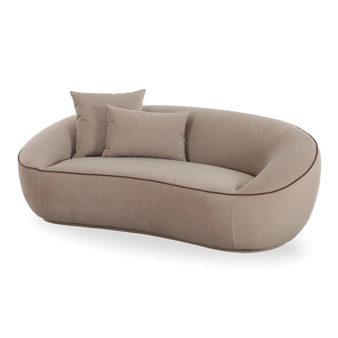 Amelie Marais 78" Taupe Performance Faux Mohair Loveseat - image 3