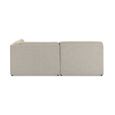 3-Piece Warm Grey Performance Boucle L-Sectional - image 5