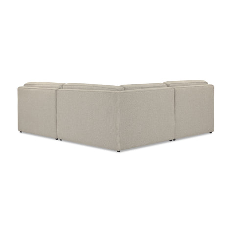 3-Piece Warm Grey Performance Boucle L-Sectional - image 6