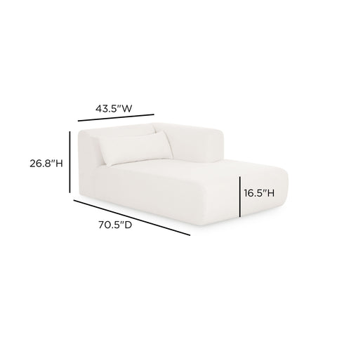 Juliette Valois Cream Performance Chenille Modular Chaise - image 6