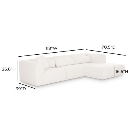 Juliette Valois 3-Piece Cream Performance Chenille Modular Sectional - image 6