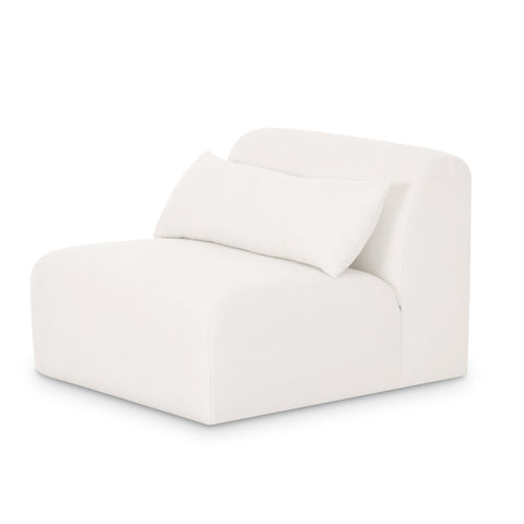 Juliette Valois Cream Performance Chenille Modular Armless Chair - image 3