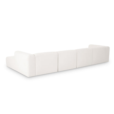 Juliette Valois 4-Piece Cream Performance Chenille Modular U-Sectional - image 4
