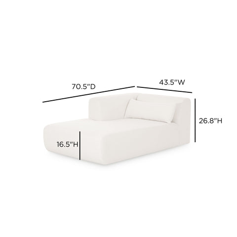 Juliette Valois Cream Performance Chenille Modular Chaise - image 6