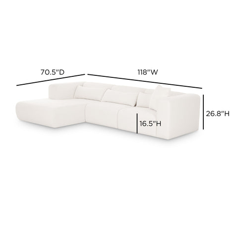 Juliette Valois 3-Piece Cream Performance Chenille Modular Sectional - image 6