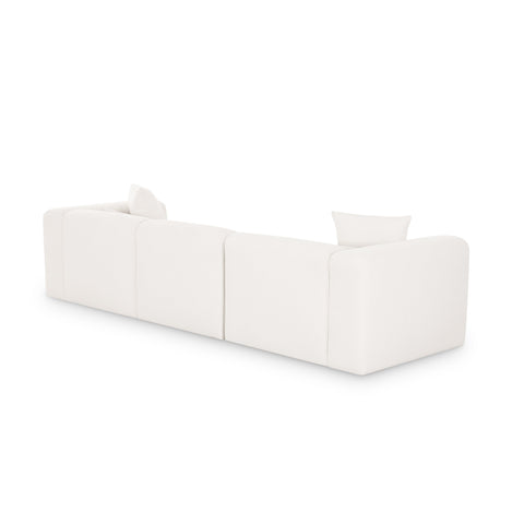 Juliette Valois 118" Cream Performance Chenille Modular Sofa - image 4