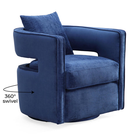 Ayla Navy Swivel Chair