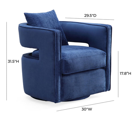 Ayla Navy Swivel Chair