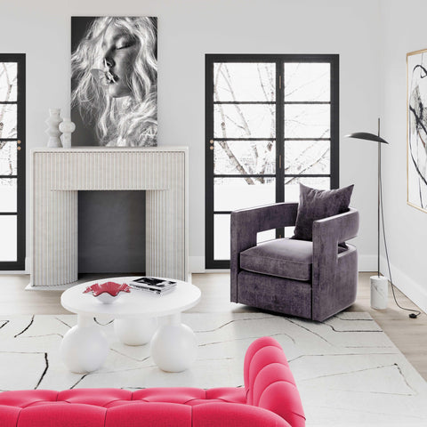 Ayla Grey Swivel Chair