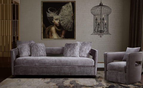 Ayla Grey Swivel Chair