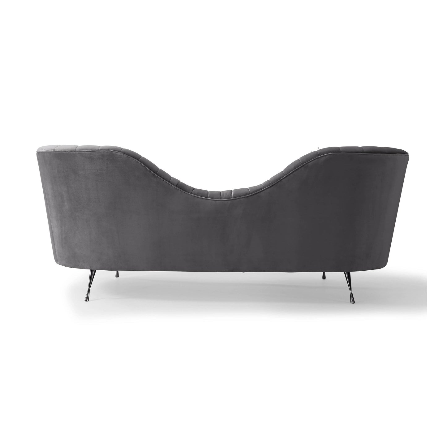 mixie grey velvet sofa