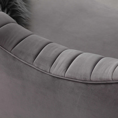 Mixie Grey Velvet Sofa