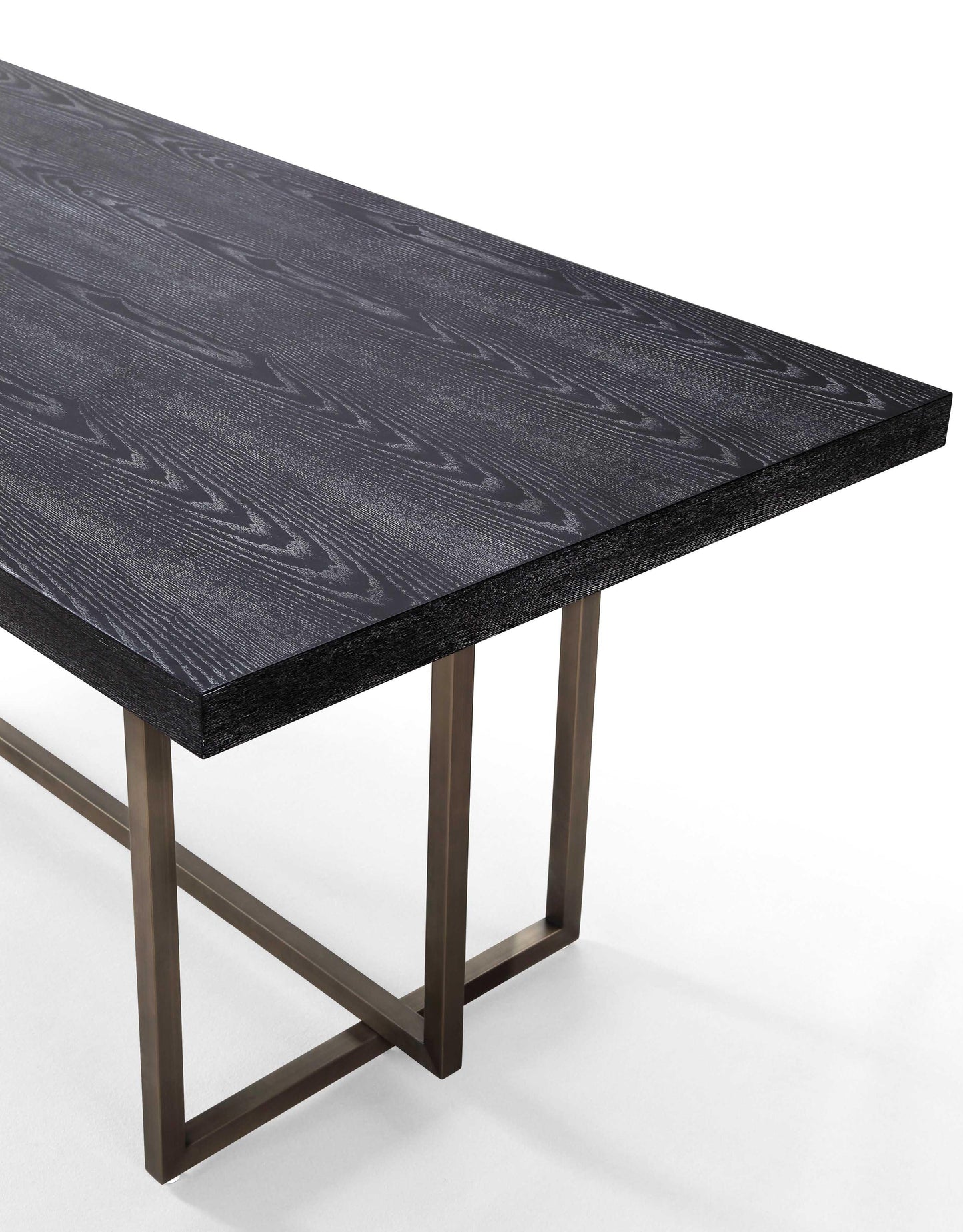 channeled black 79 inch dining table