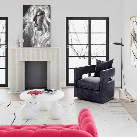 Ayla Black Swivel Chair