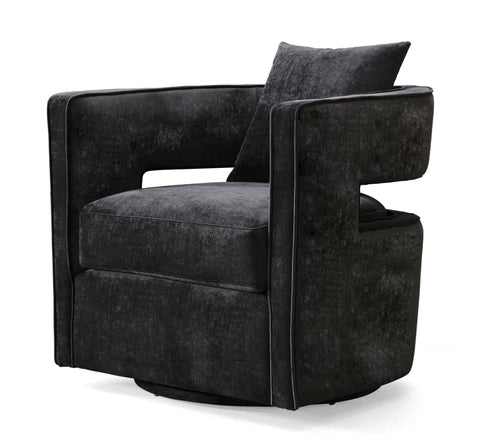 Ayla Black Swivel Chair