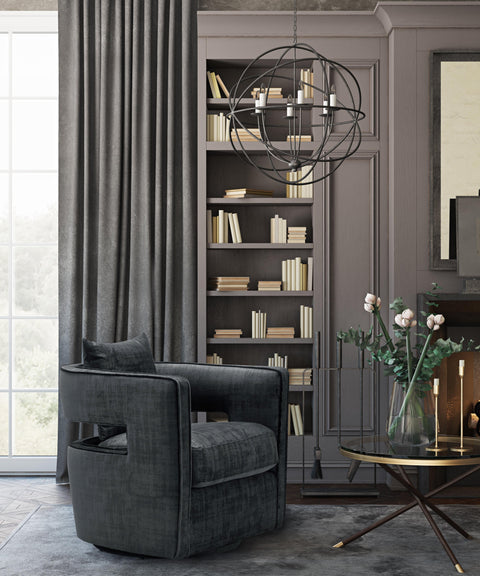Ayla Black Swivel Chair