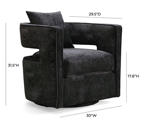Ayla Black Swivel Chair