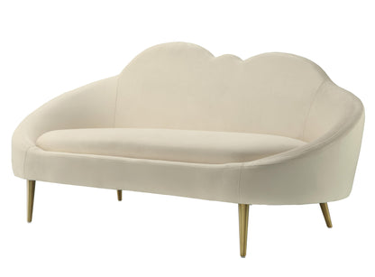 Director Cream Velvet Settee