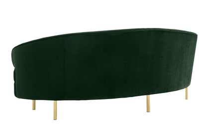 Sagura Forest Green Velvet Sofa