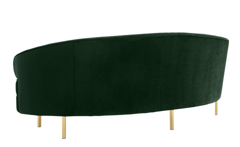 Sagura Forest Green Velvet Sofa