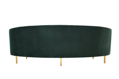 Sagura Forest Green Velvet Sofa