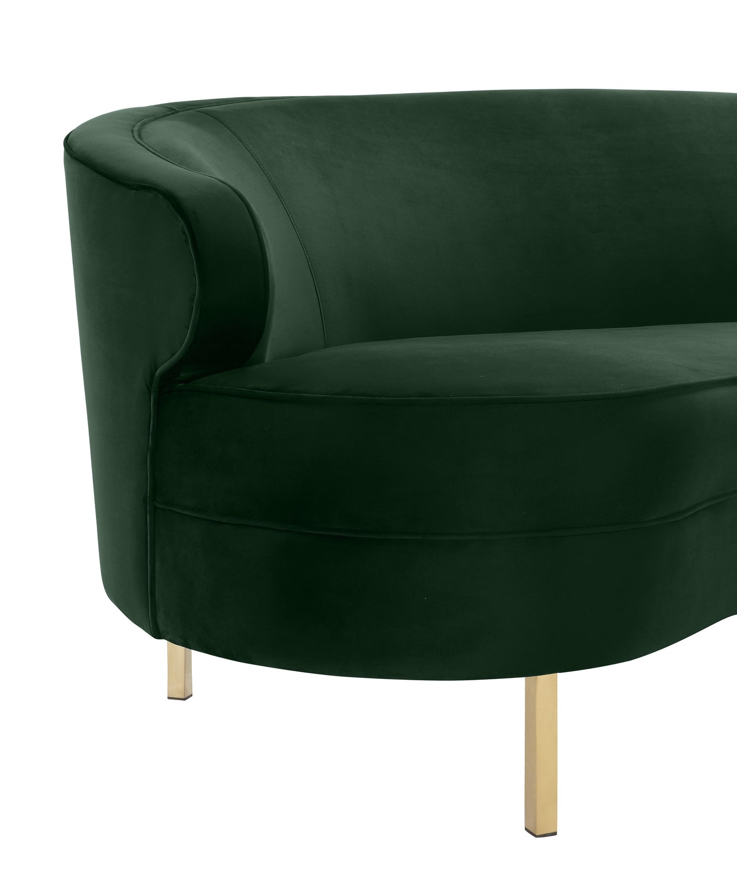 sagura forest green velvet sofa