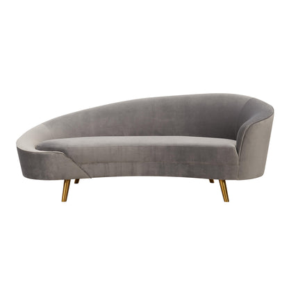 Pippa Grey Velvet Sofa