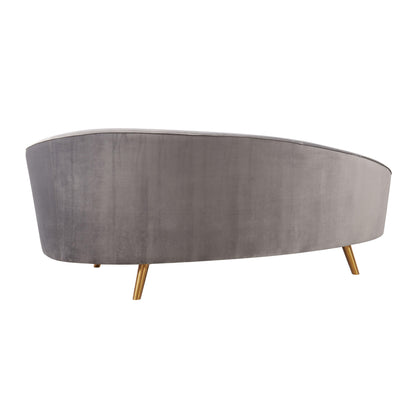 Pippa Grey Velvet Sofa