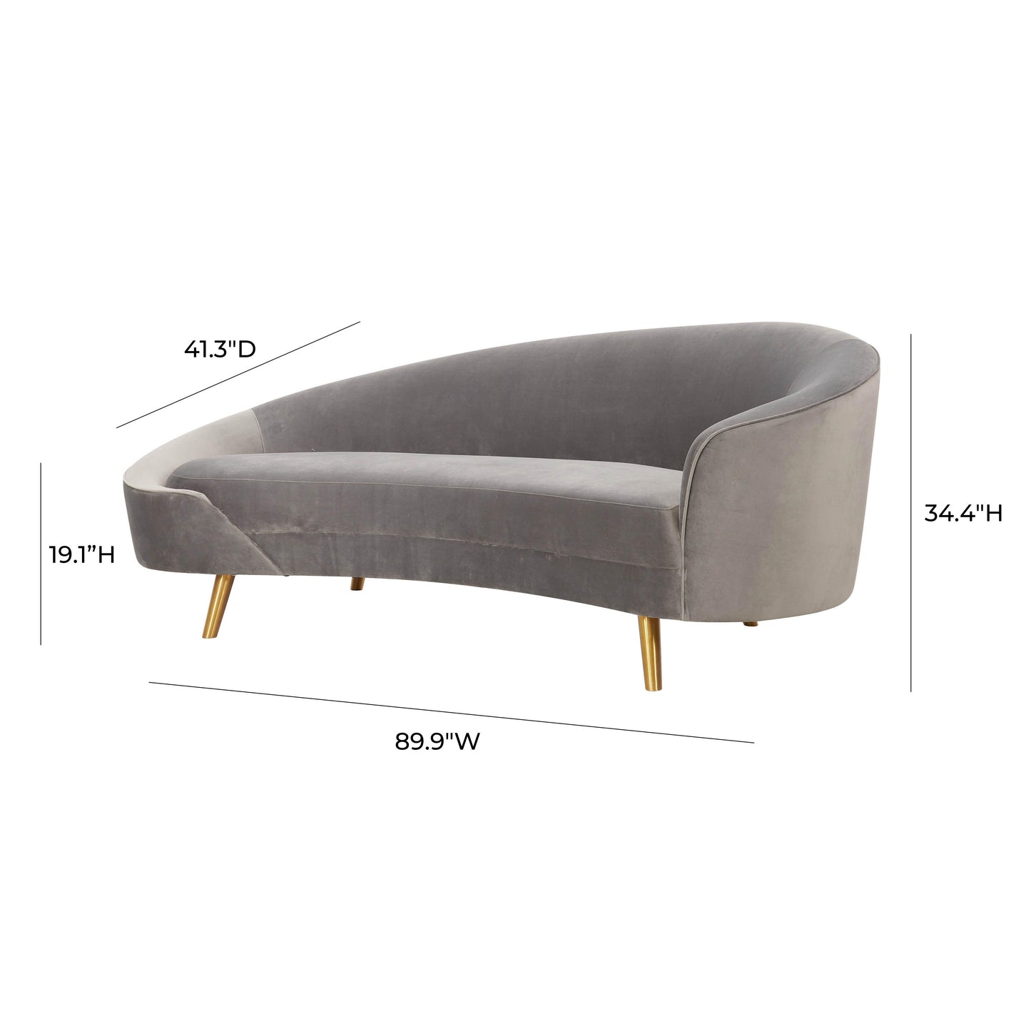 pippa grey velvet sofa